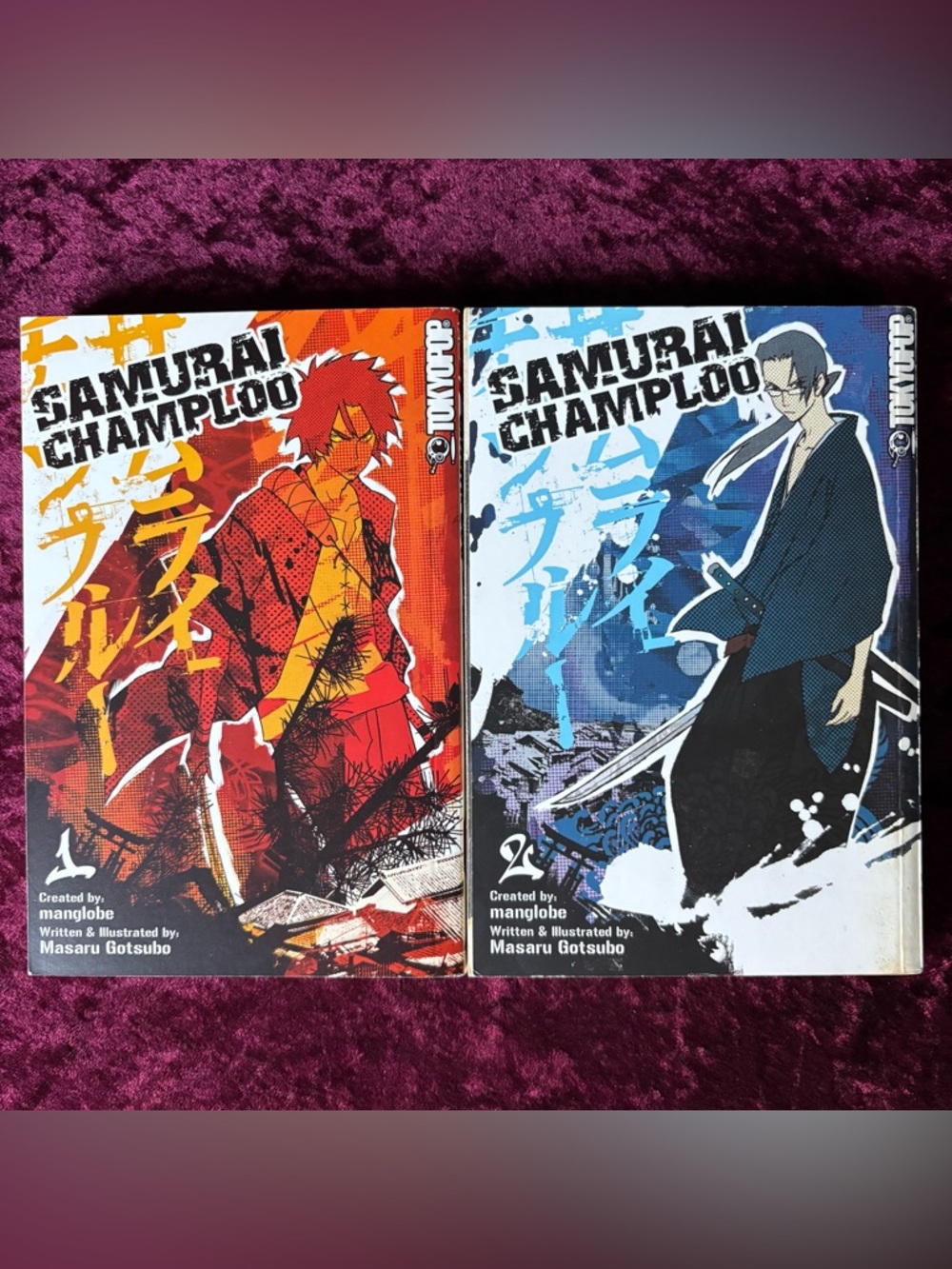 Samurai Champloo Manga Volumes - Red & Blue Cover Set